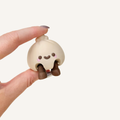 Small smiley baozi collectable made for neuro-friendly workspaces, cosy corners and everyday display
