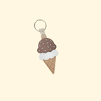 Discreet keyring add-on for bags and coats, made for fast contact or map access when plans change.
