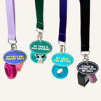 3D printed support tag with traceable raised wording and compact everyday design.