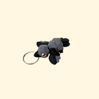 Smooth crow fidget add-on with wing and tail shapes for slow finger tracing and grounding.
