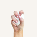 Bright white sensory squish with gel-like feel, perfect for calming hand fidgeting and stress relief.