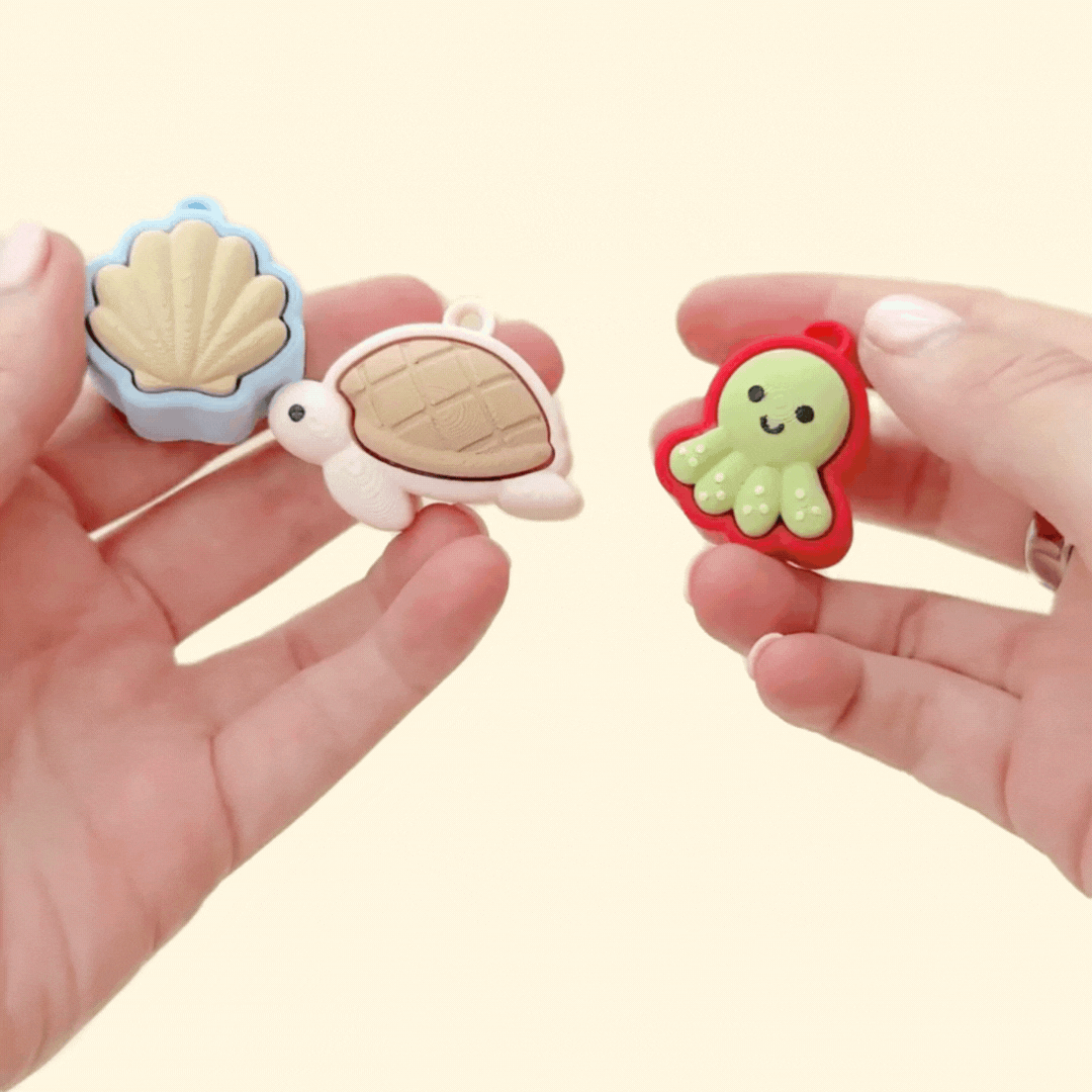 tactile clicker with a bumpy top designed for stimming and focus
