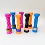 Handheld spiral fidget with a colour-changing ring that moves up and down when twisted.
