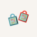Pocket-sized clicker featuring a colourful “You’re Wonderful” design with tactile raised lettering.