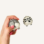 Funny zebra bum clicker with satisfying mechanical click action.
