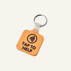 Accessible NFC support tag designed to help others understand how to communicate and provide assistance.