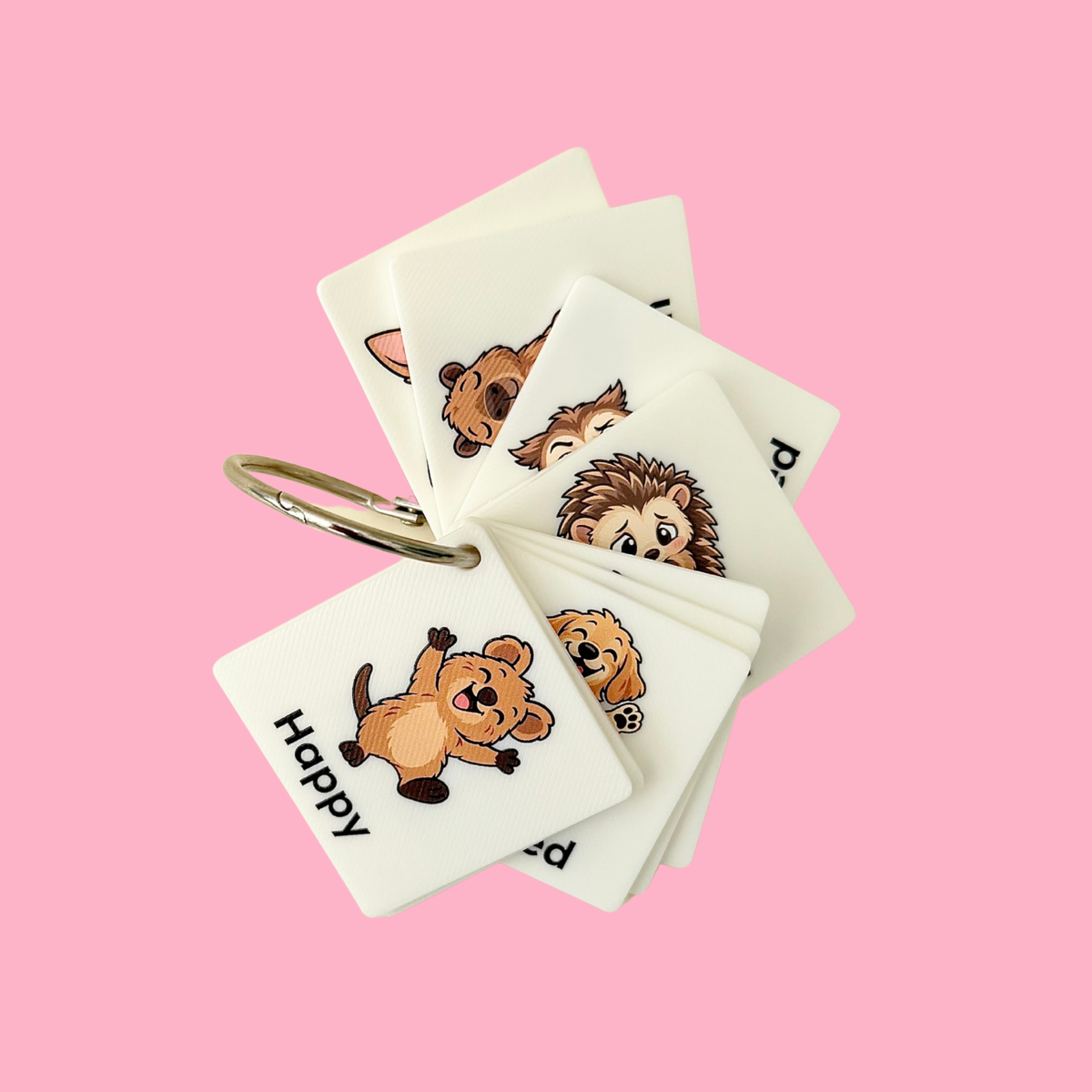 Worried Animal Feelings COMMZ tile designed to support visual communication of emotions.