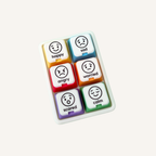 Six-button visual communication aid designed for autistic people and individuals who benefit from picture-based emotional communication.
