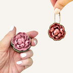 Peony Clicker Keychain