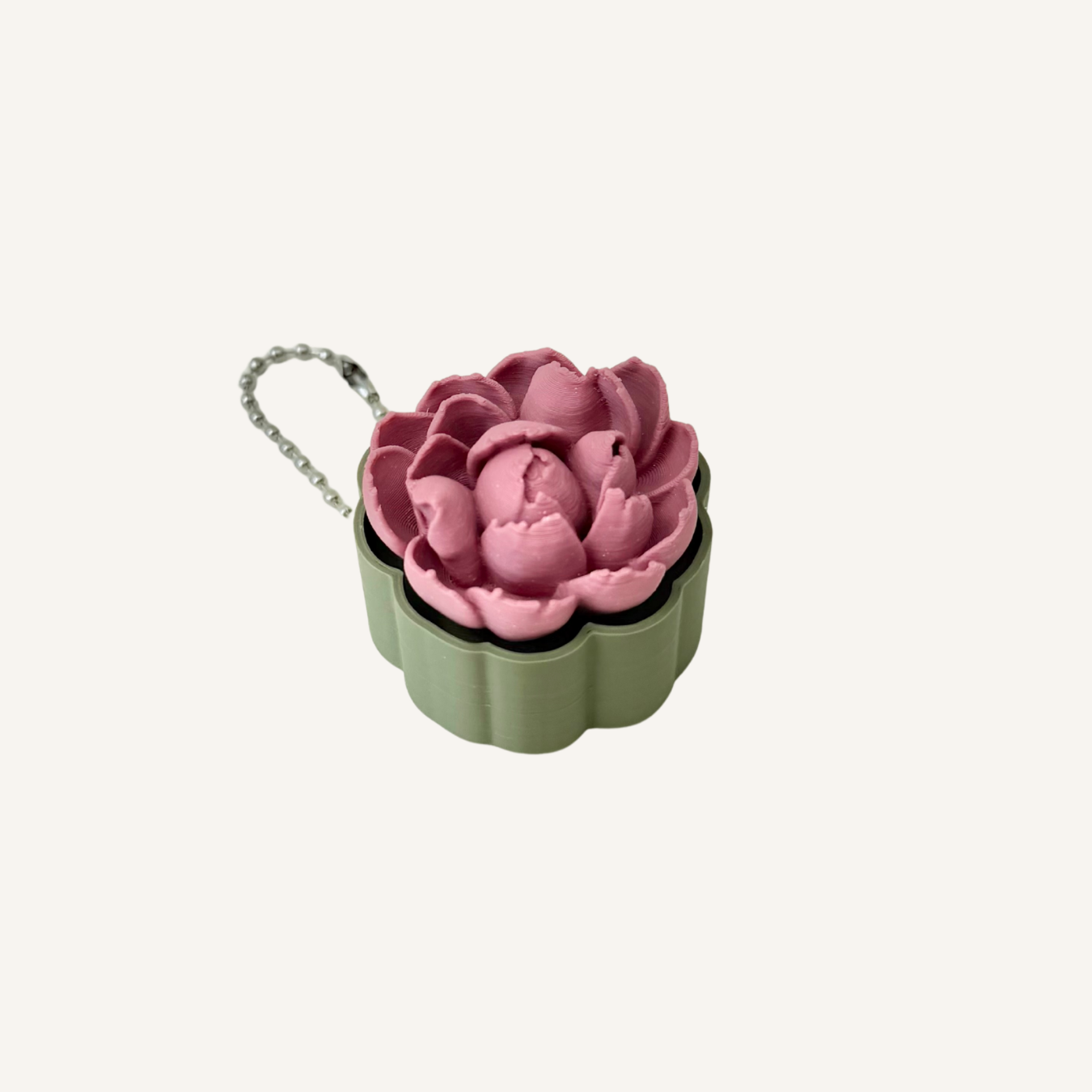 Peony Clicker Keychain