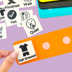 Everyday COMMZ tiles including visual communication for help, toilet, food, drink, choices and daily routines.