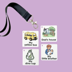 Custom Full-Colour COMMZ showing a colourful Fidget Toys visual with personalised wording.