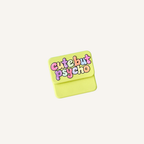 Cute But Psycho magnetic fidget toy with colourful raised lettering, designed for satisfying tactile and magnetic sensory feedback.