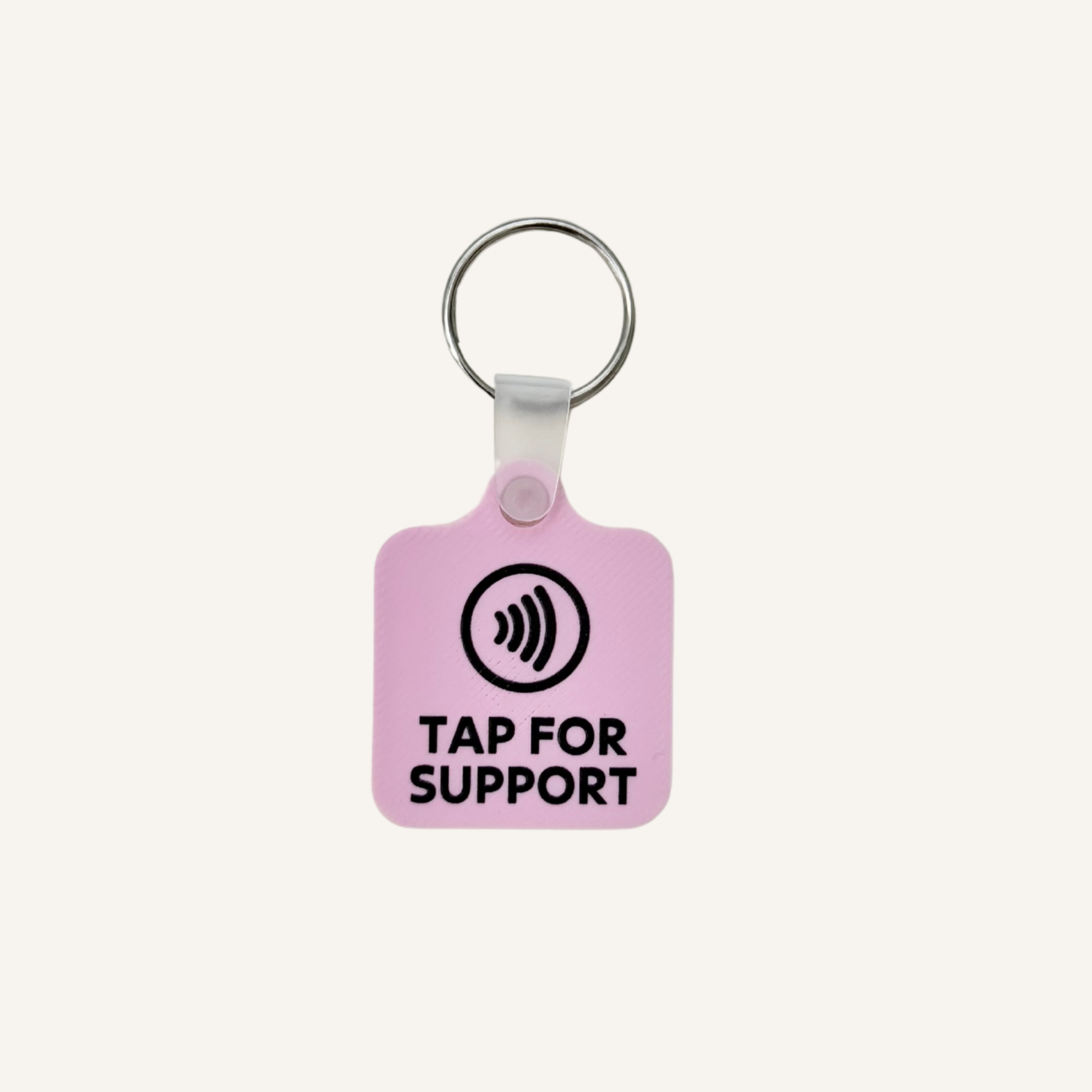 Stimz Connect support tag designed for people who may benefit from extra understanding and assistance.