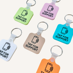 Stimz Connect NFC Tag that securely shares personalised support information when tapped.
