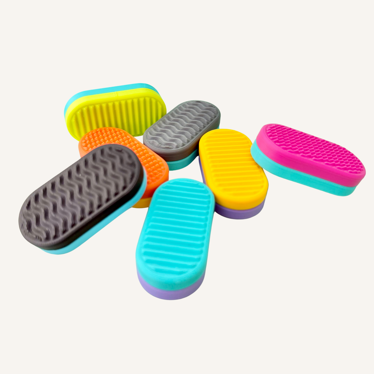 Stimz Magnetic Duo with two textured magnetic pieces designed for repetitive sensory fidgeting.