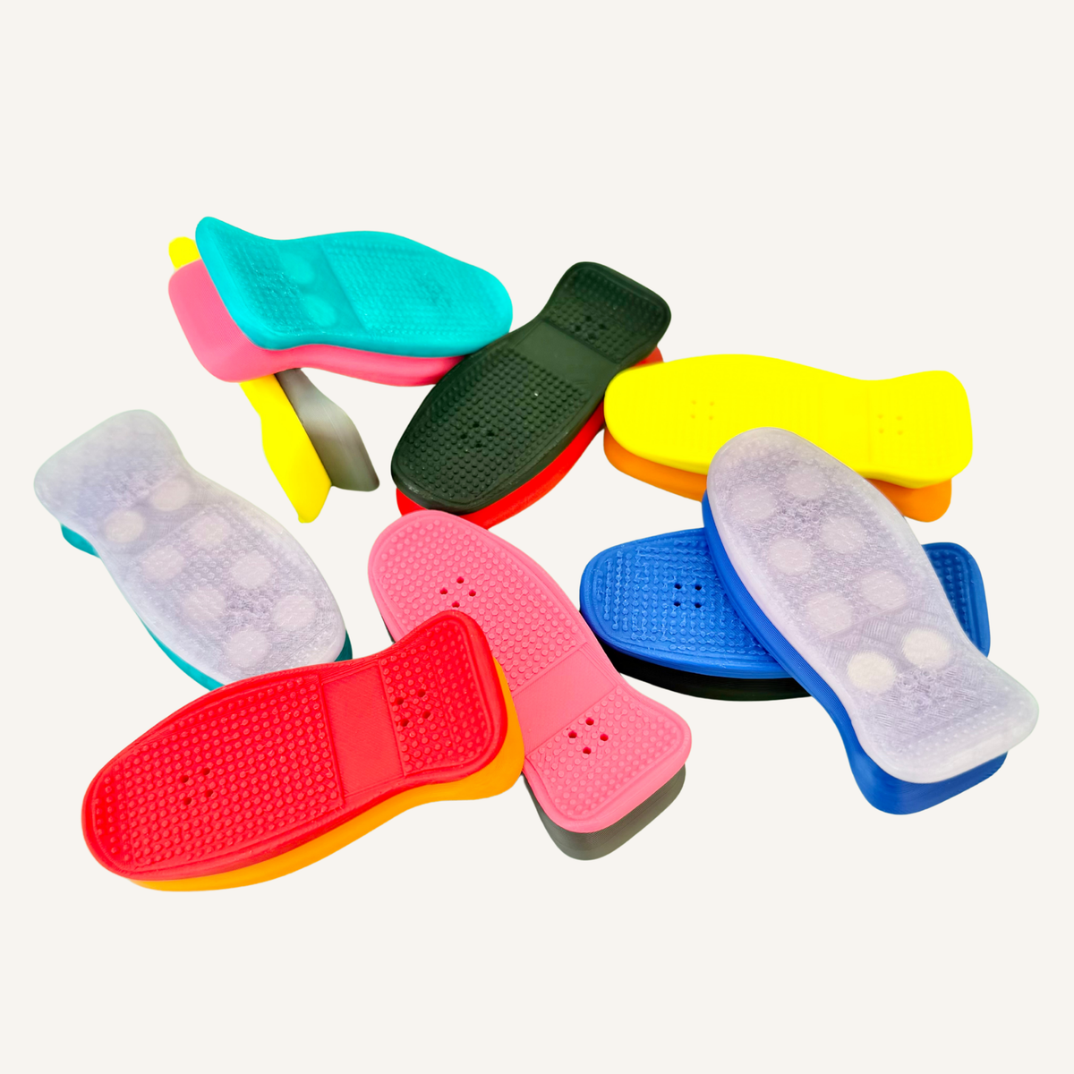 Selection of colourful Magnetic Flip Decks with customisable colour combinations and grippy tactile surfaces.