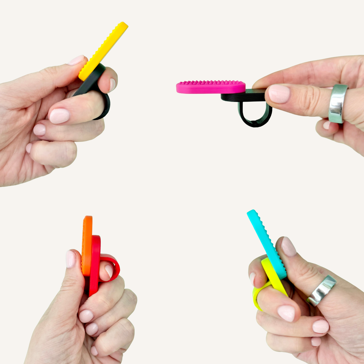 Magnetic Ring being used one handed with the loop supporting repetitive magnetic movement.