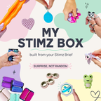 My Stimz Box personalised sensory and fidget box, built from your Stimz Brief with sensory tools picked around your preferences