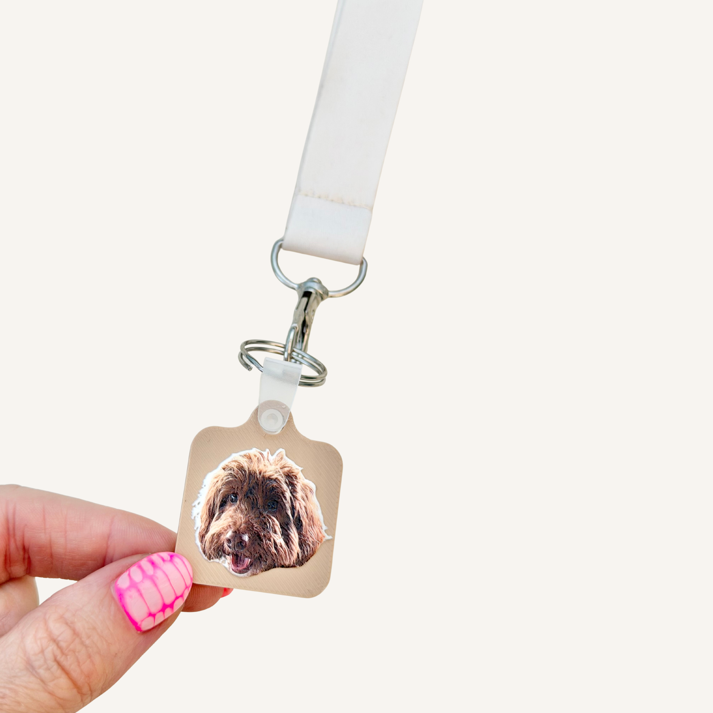 Personalised NFC Tag with your favourite pet to help keep your Support Profile close by.