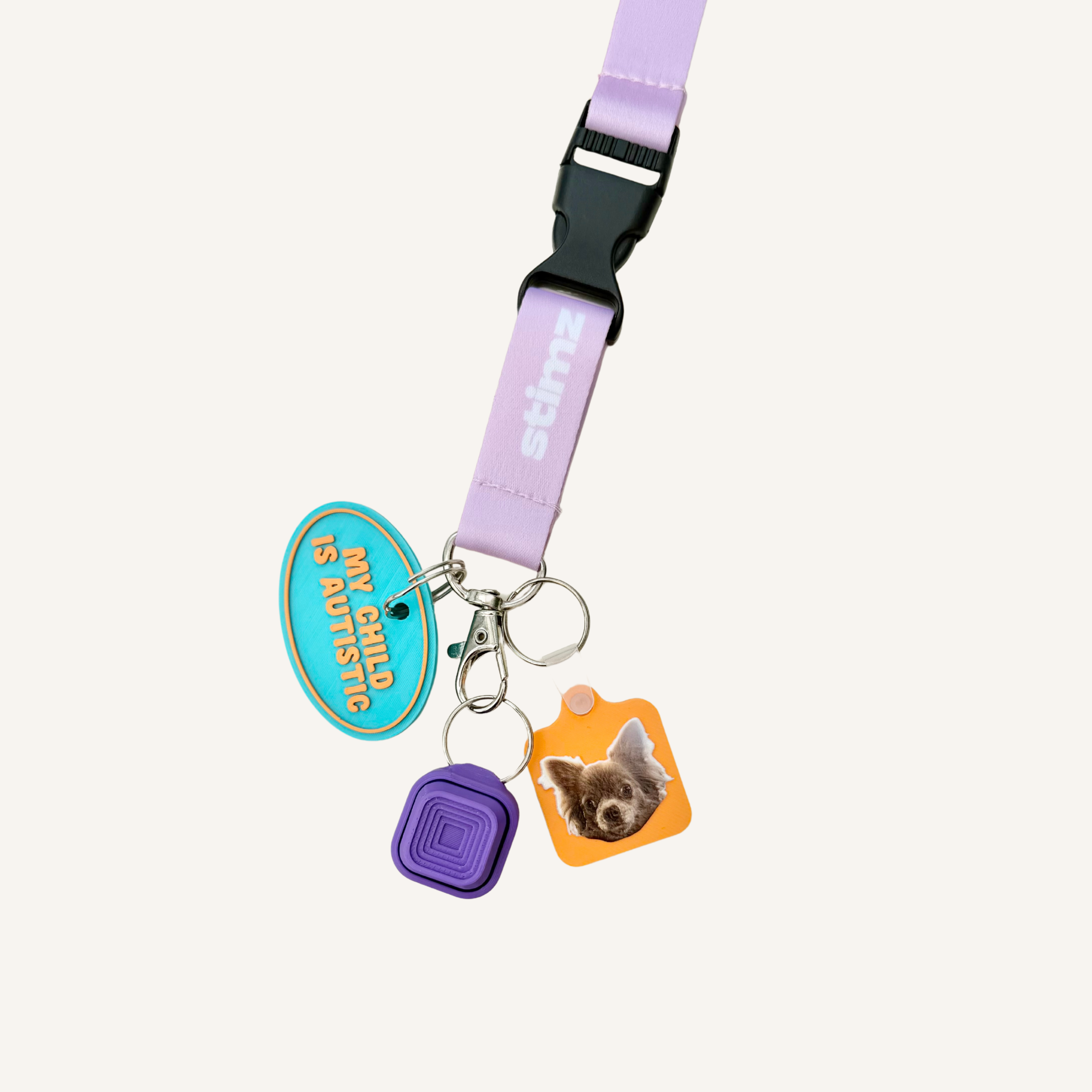 Personalised pet NFC Tag for carrying your Support Profile wherever you go.