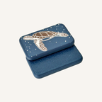 Two-piece magnetic sensory fidget with tactile texture, pocket-sized design and satisfying magnetic snap-back.