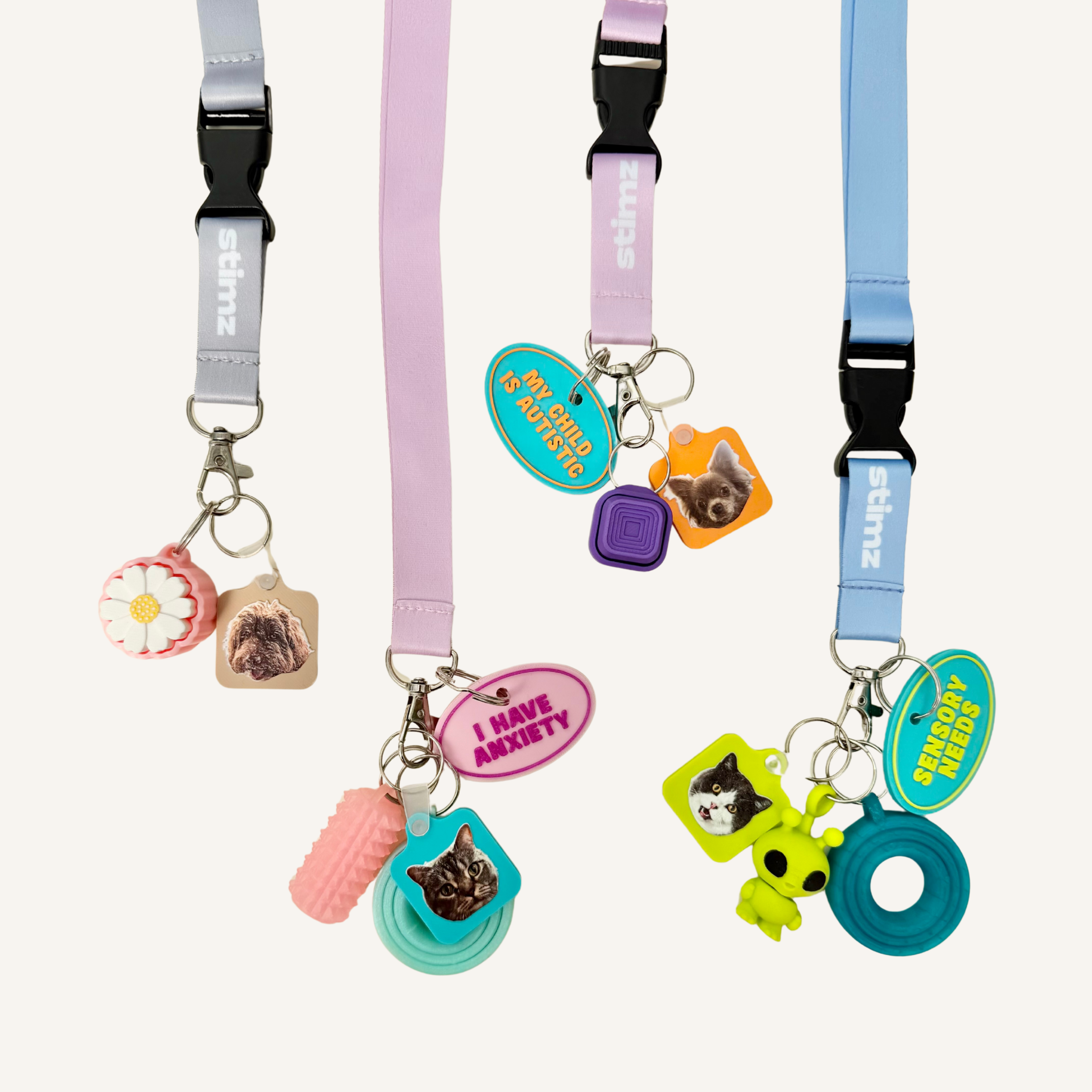Stimz Connect NFC Tag personalised with your own pet and linked to an editable Support Profile.